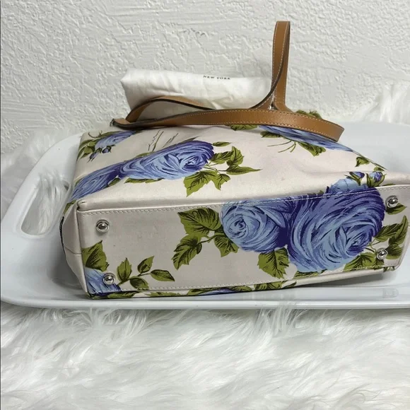 Kate Spade 1999 Vintage Blue Rose handbag - Picture 10 of 11